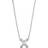 Beginnings Initial X Plain Silver Initial Necklace N4451