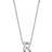 Beginnings Initial R Plain Silver Initial Necklace N4445