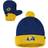 '47 Toddler Los Angeles Rams Bam Bam Cuffed Knit Hat with Pom & Mittens Set - Royal/Gold