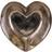 Stylish 27cm Silver Metal Heart Display Bowl