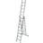 Krause Multi-purpose ladder, 3 parts, with removable ladder element, 3 x 8 rungs
