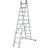 Krause Multi-purpose ladder, 3 parts, with removable ladder element, 3 x 10 rungs