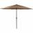 Charles Bentley Brown Garden Metal Umbrella Parasol With Crank Tilt