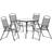 OutSunny 84B-697GY Patio Dining Set, 1 Table incl. 4 Chairs
