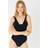Accessorize plunge front with mesh insert swimsuit in black(16)