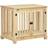 Pawhut Natural Finish Wooden Dog Crate with Double Doors 82.5x72cm