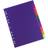 Rexel Polypropylene 10 Part Divider Multicolour