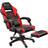 tectake Gaming chair Comodo With footrest black/red