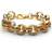 Jewelco London Belcher Bracelet - Gold/Transparent