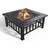 Vounot Fire Bowl with Spark Guard and Grill Grate 45cm