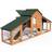 Vounot Chicken Coop and Run, Wooden Hen House with Nest Box 210x85x48cm
