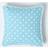 Homescapes Dots Cotton Polka Dots Cushion Cover Blue