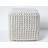 Homescapes Natural Cube Cotton Knitted Footstool Pouffe