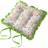 Homescapes Frilled Seat Pad Retro Chair Cushions Green