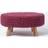 Homescapes Plum Large Knitted on Foot Stool
