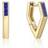 Ania Haie Gold Lapis Angular Hoop Earrings E042-02G-L