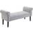 Homcom End Side Chaise Lounge Grey Settee Bench 132x45.5cm
