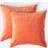 Homescapes Burnt Set 2 Velvet Cushion Cover Orange (40x40cm)