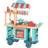 Homcom Kids Kitchen Fast Food Trolley Cart Pretend Playset