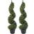 Leaf Tall Boxwood Tower Trees Topiary Spiral Metal Top Artificial Plant