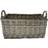 Shallow Antique Wash Unlined Wicker Basket