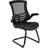 Flash Furniture Kelista Black Mesh Sled Base Office Chair