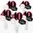 chic 40th Birthday Pink, Black and gold Birthday Party centerpiece Sticks Table Toppers Set of 15