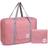 WANDF Foldable Travel Duffel Bag Luggage Sports Gym Water Resistant Nylon Coral Pink