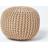 Homescapes Linen Knitted Pouffe