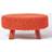 Homescapes Orange Large Knitted on Foot Stool
