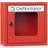 Defibrillator cupboard, without function, flame