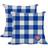 Logo Brands Chicago Cubs 2-Pack Buffalo Check Complete Decoration Pillows White, Blue