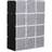 Homcom Portable White/Black Wardrobe 111x145cm