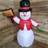 SnowTime 122cm 4ft Inflatable Winter with Merry Christmas Sign Decoration