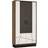 Furniture To Go Brolo Tall Wide Display Glass Cabinet
