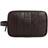 Ted Baker Mens Brn-choc Waydee Check-print Faux-leather Washbag 1 Size