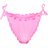 PrettyLittleThing Frill Edge Ruched Back Bikini Bottoms - Hot Pink