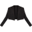 PrettyLittleThing Woven Cropped Shoulder Padded Blazer - Black