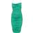 PrettyLittleThing Crinkle Texture Ruched Cowl Neck Midi Dress - Green