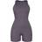 PrettyLittleThing Ribbed Racer Neck Unitard - Charcoal