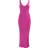 PrettyLittleThing Plunge V Neck Knit Maxi Dress - Lipstick Pink