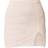 PrettyLittleThing Textured Woven Split Leg Mini Skirt - White