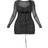 PrettyLittleThing Shape Mesh Corset Detail Cut Out Bodycon Dress - Black