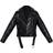 PrettyLittleThing Faux Leather Regular Fit Belted Biker Jacket - Black