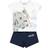 Kenzo Baby Elephant Graphic Tee & Shorts Set - White/Blue