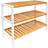 Relaxdays Bamboo With 3 Shelves Shoe Rack