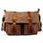 Gearonic TM Vintage look leather briefcase messenger bag laptop shoulder men satchel gray