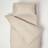 Homescapes Linen Cot Bed Duvet Cover Set Natural