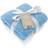 2 Pack Hooded Baby Towels Blue and White