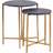 Hill Interiors Set of 2 Metal/Stone Nesting Table